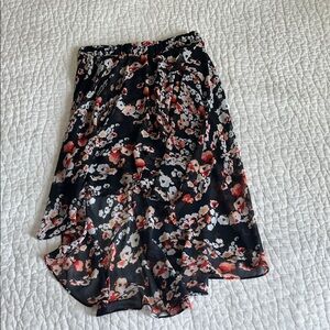 Bebe High Low Floral Skirt